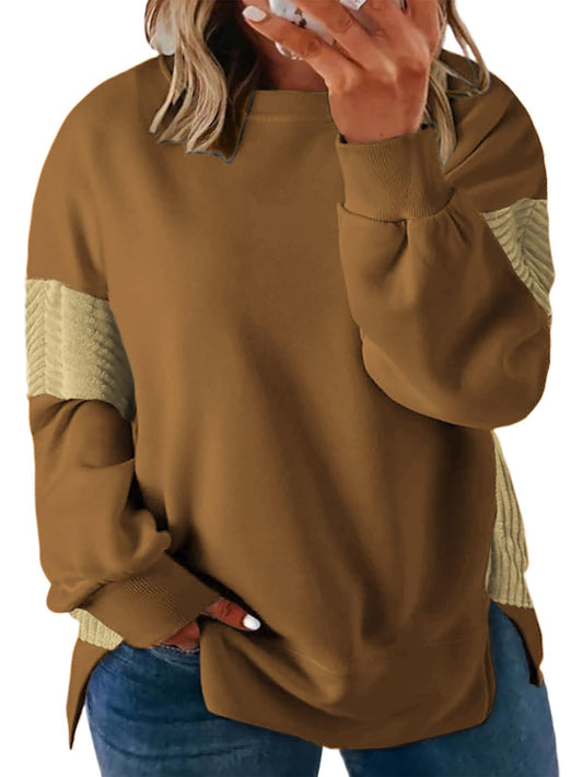 Jacē Chic Plus Size Split-Hem Sweatshirt