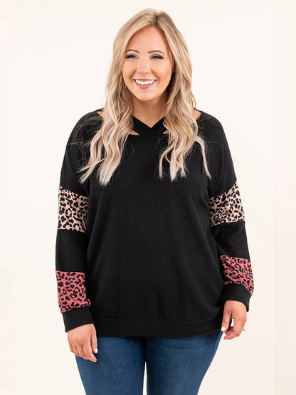 Jacē Chic Leopard Plus-Size Hoodies for Women