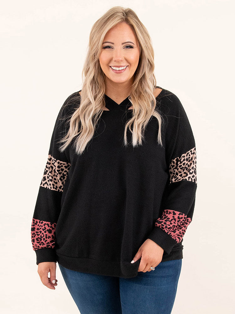 Jacē Chic Leopard Plus-Size Hoodies for Women