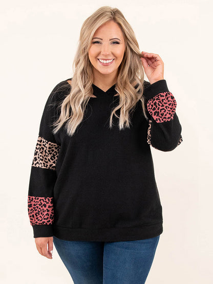 Jacē Chic Leopard Plus-Size Hoodies for Women
