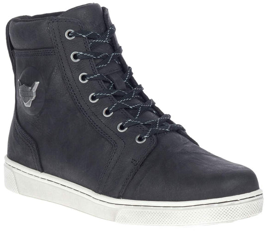 HARLEY-DAVIDSON FOOTWEAR Mens Bateman 5" Metal Leather Motorcycle Casual Sneaker Boot Black 7.5 Wide