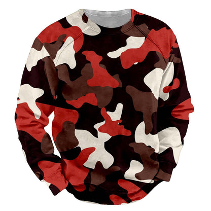 Jacē Camo Print Crewneck Pullover - Stylish Men's Athletic Sweatshirt