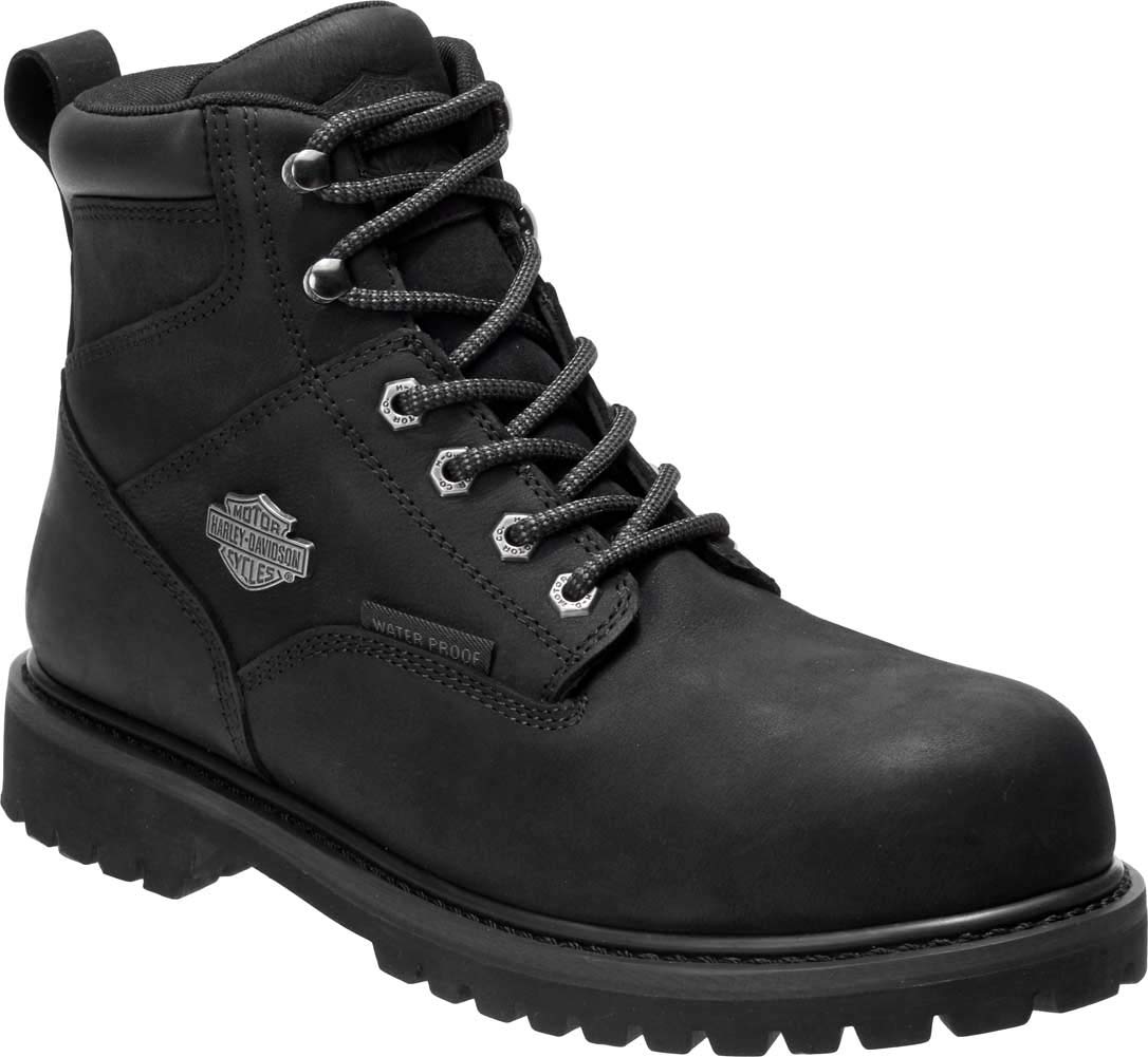 HARLEY-DAVIDSON FOOTWEAR Mens Gavern Waterproof Leather Motorcycle Casual Boot Black 11.5
