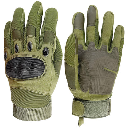Jacē Tactical Gloves Hard Knuckle Gloves with Touchscreen Fingers Hand Gear for Hiking Camping Hunting Combat Shooting Cycling Motorcycle (Green Medium)