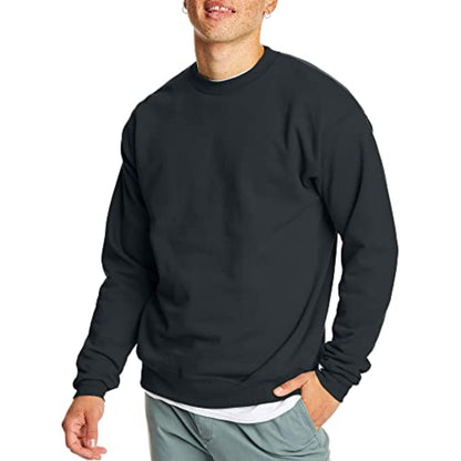 Jacē Mens EcoSmart Crewneck Fleece Sweatshirt 2-Pack - Black 3XL