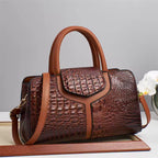 The Jacē Croc-Embossed Empress Satchel