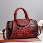 The Jacē Croc-Embossed Empress Satchel