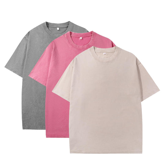 Jacē Trio Cotton Crewneck Tees