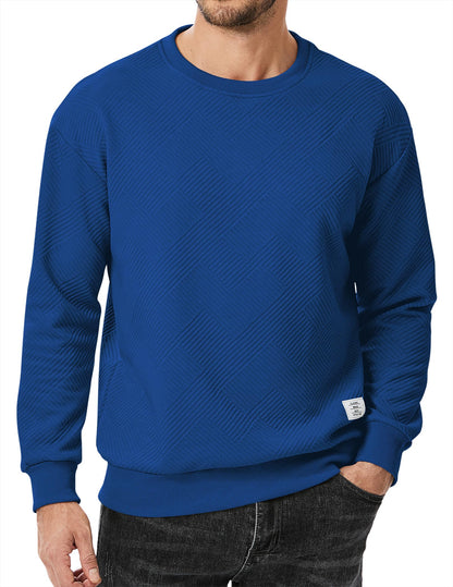 Jacē Men's Lightweight Crewneck Sweater - Dark Blue