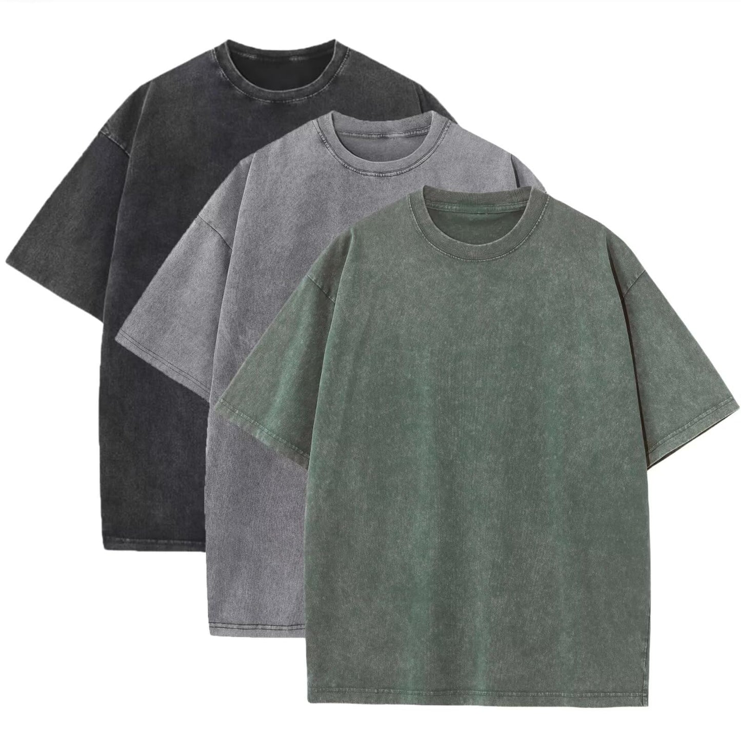 Jacē 3-Pack Oversized Cotton Vintage Tees