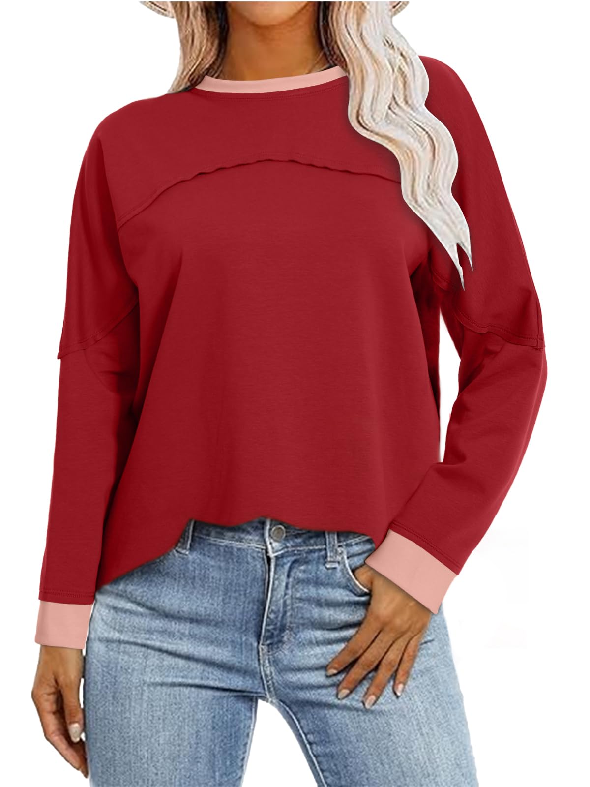 Jacē Comfy Casual Crewneck Oversized Tee